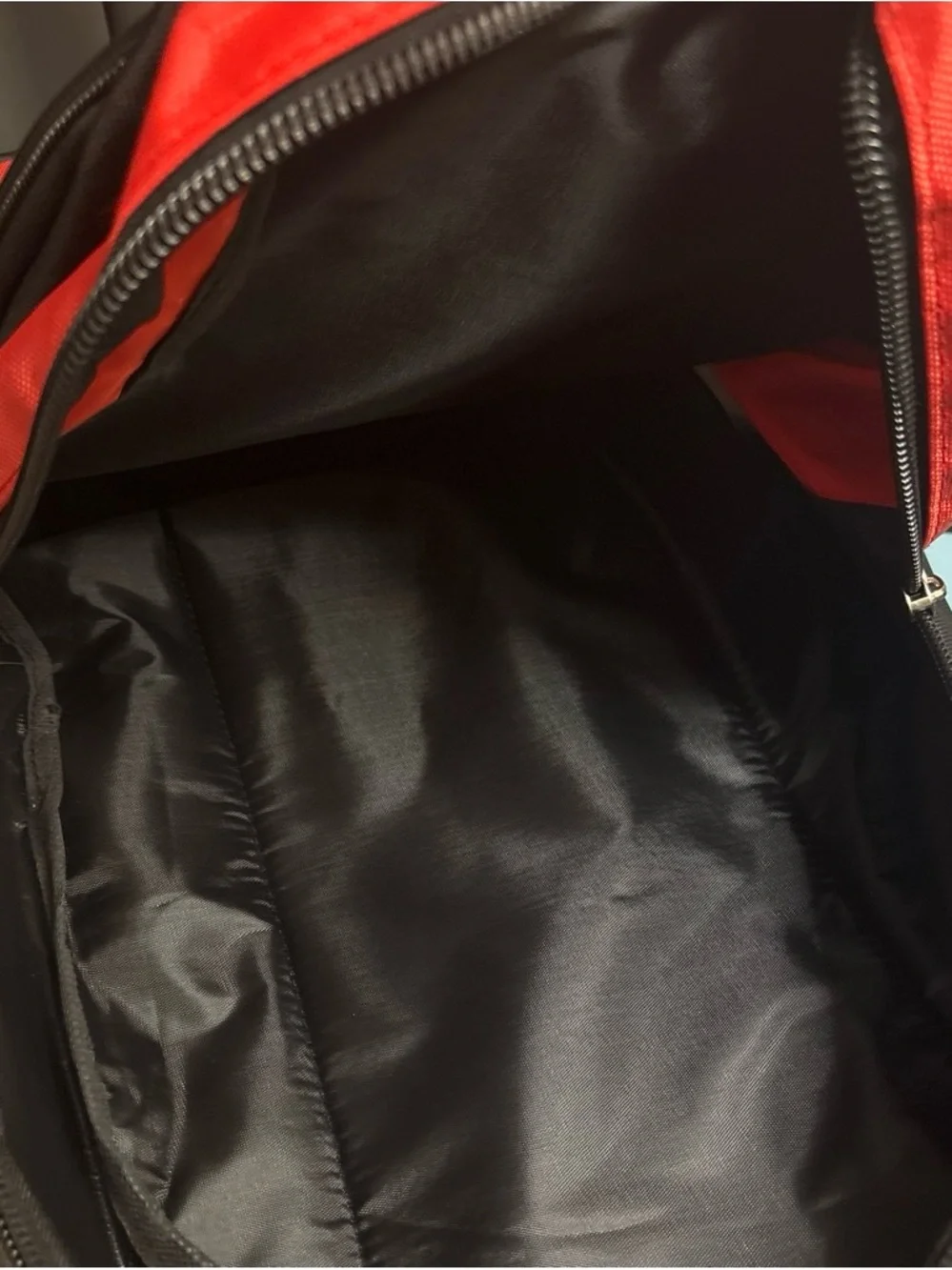 Men's Red and Black Backpack